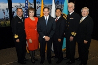 Left to Right: Dr. Charles Grim, Mary Lou Stanton, Ron Grinnell, Chris Mandregan, Chuck North, and Robert McSwain