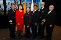 Left to Right: Dr. Charles Grim, Mary Lou Stanton, Jeanelle Raybon, Chris Mandregan, Chuck North, and Robert McSwain