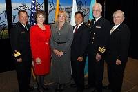 Left to Right: Dr. Charles Grim, Mary Lou Stanton, Sandra Winfrey, Chris Mandregan, Chuck North, and Robert McSwain