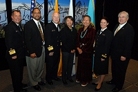 Left to Right: Dr. Charles Grim, Douglas Peter,  IHS Employees, and Robert McSwain