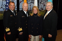 Left to Right: Dr. Charles Grim, Douglas Peter,  IHS Employee, and Robert McSwain