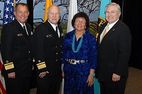 Left to Right: Dr. Charles Grim, Douglas Peter,  IHS Employee, and Robert McSwain