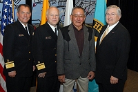 Left to Right: Dr. Charles Grim, Douglas Peter,  IHS Employee, and Robert McSwain