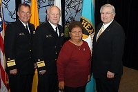 Left to Right: Dr. Charles Grim, Douglas Peter,  IHS Employee, and Robert McSwain