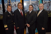 Left to Right: Dr. Charles Grim,   Mr. John Daugherty, Jr., Randy Grinnell, and Robert McSwain