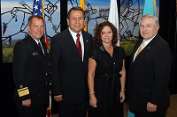 Left to Right: Dr. Charles Grim,   Mr. John Daugherty, Jr., Shirl Eastep, and Robert McSwain