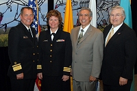 Left to Right: Dr. Charles Grim,  IHS Employee, Don Davis, and Robert McSwain