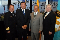 Left to Right: Dr. Charles Grim,   Richard Gerry, Don Davis, and Robert McSwain