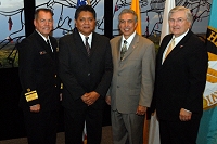 Left to Right: Dr. Charles Grim,  IHS Employee, Don Davis, and Robert McSwain