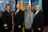 Left to Right: Dr. Charles Grim, Richard Clifton, George Bearpaw, and Robert McSwain