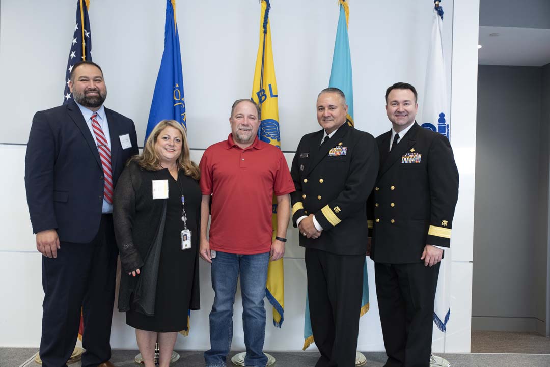Reception - Mitchell Thornbrugh, Dr. Susy Postal, unknown in the middle, RADM Michael Weahkee, RADM Brandon Taylor