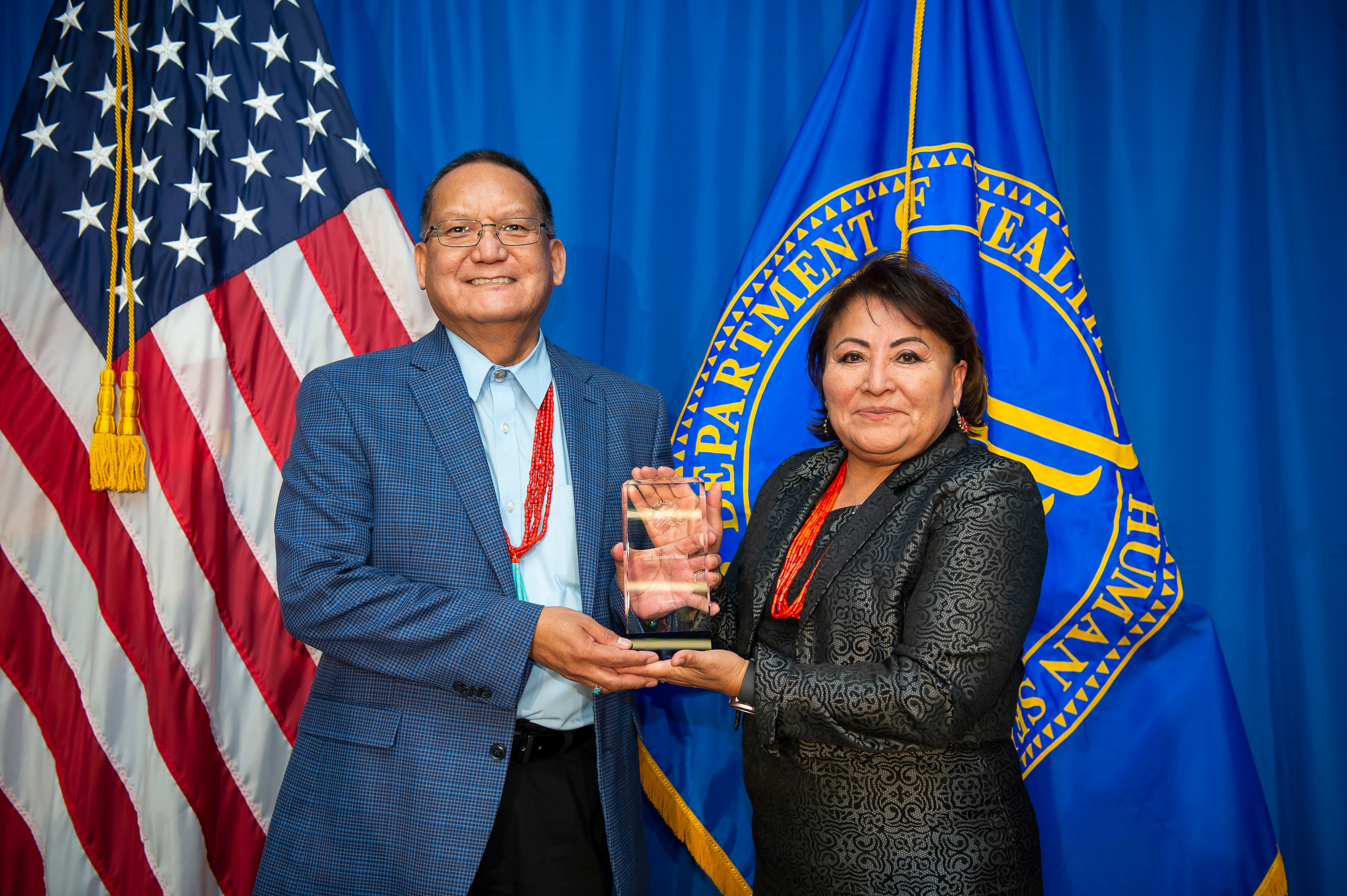 Director's Award - Team Category - Gary Russell-King receiving on behalf of Navajo Area Health Information Management Archiving Team  (Navajo)
