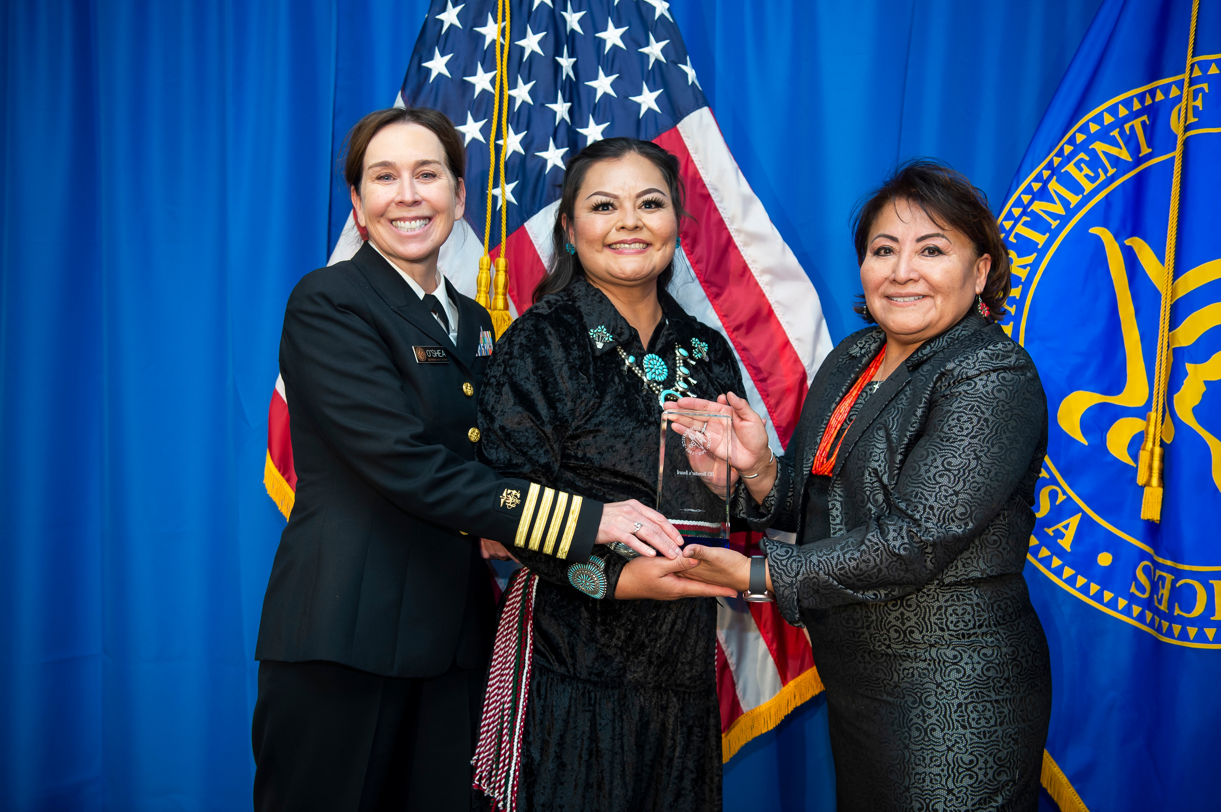Pandemic Heroism - Team Category - CAPT Sheryl O'Shea & Jerrilyn Manning receiving on behalf of Canoncito Band of Navajos Health Center Staff (Albuquerque )