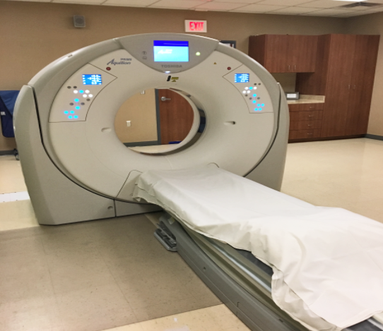 The upgraded computed tomography (CT) machine at the Clinton Indian Health Center.