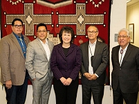 Thumbnail - clicking will open full size image - The Ute Indian Tribe of the Uintah and Ouray Reservation delegation and Dr. Roubideaux