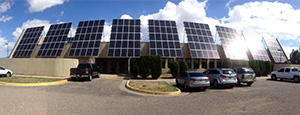 The Acoma-Canoncito-Lagunita Hospital in Acoma, N.M. has a roof-top solar system that will supply 253,000 kilowatt hours (kWh) of electricity per year, significantly reducing the overall amount purchased from the local utility provider and saving $47,000 annually.