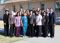 Thumbnail - clicking will open full size image - Dr. Roubideaux with IHS staff at the Fort Yuma Health Center