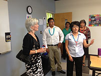 Thumbnail - clicking will open full size image - Secretary Sebelius at Navajo Office of Youth Development