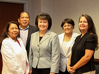 Thumbnail - clicking will open full size image - Dr. Roubideaux with the Gila River Health Care Corporation Delegates