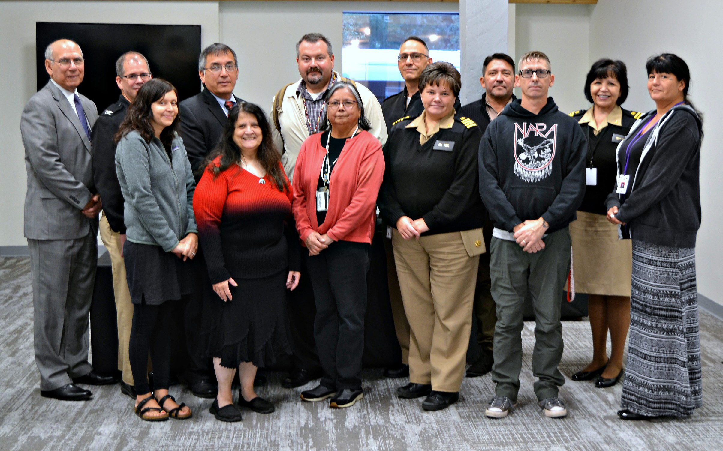 Staff from the Portland Area office and NARA NW met recently to tour the new facilities.                                   