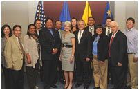 Thumbnail - clicking will open full size image - STAC members with Secretary Sebelius