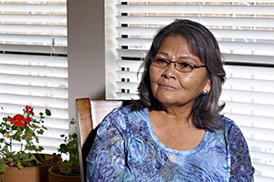 Mrs. Marilynn Johnson-King and her neighbors in the Mesa Farm area near Shiprock, NM are thankful for the sewer system installed by the IHS Division of Sanitation Facilities Construction program.