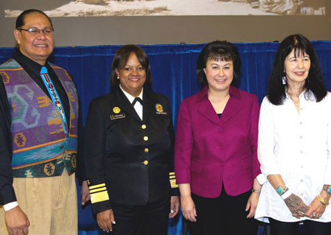 IHS Director with Surgeon General and Joy Harjo