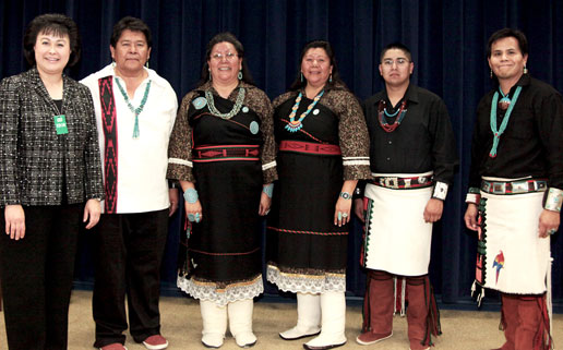 IHS Director with Acoma Pueblo Dancers at White House Native American Heritage Month Event