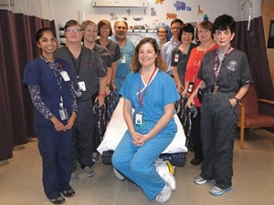 Dr. Kieran (center) with her surgical team at the Phoenix Indian Medical Center.