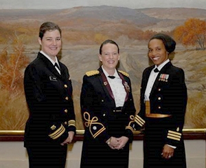 Dr. Kieran (left) with two other 2015 AMSUS Female Physician Leadership Award recipients.