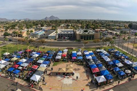 The front lawn of PIMC was packed with vendors and health fair participants.