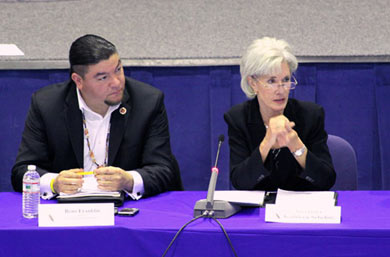 HHS Secretary Sebelius and Reno Franklin