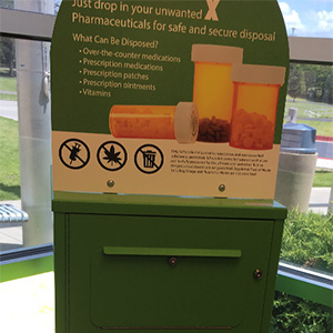 Medication disposal drop box