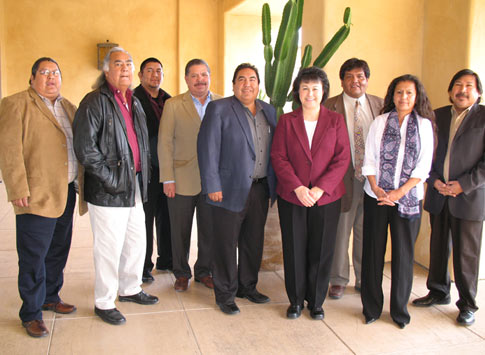 Dr. Roubideaux with representatives from the Tohono O’odham Nation and the Pascua Yaqui Tribe