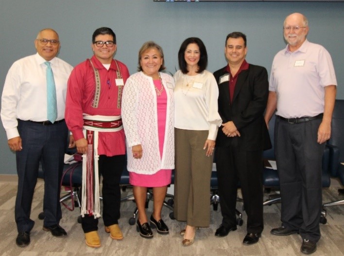 Albuquerque Area Director Dr. Leonard Thomas; YDSP Governor E. Michael Silvas; IHS Director Roselyn Tso; Chief Operations Officer Linda Austin; Health and Human Services Director Martin Lopez, Jr.; Tribal Partner (Ret.) Capt. Russ Pederson