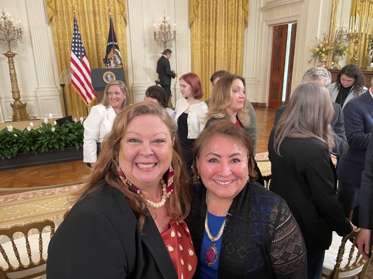 Director Roselyn Tso and NIHB Director Stacey Bohlen at the White House Affordable Care Act Anniversary Celebration.