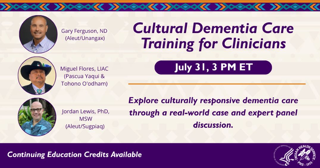 Clinical Dementia Training for Clinicians. July 31 at 3pm ET
