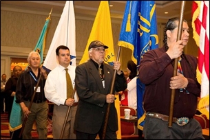 Honor Guard posting of the colors at the 2014 IHS Tribal Self-Governance Consultation Conference.