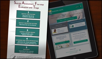A new app created by the Substance Abuse and Mental Health Services Administration can help health care providers treat patients at risk of suicide.