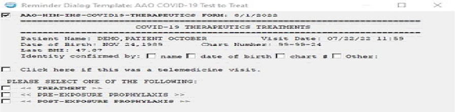 Test to treat flowchart