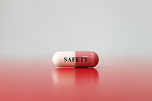 A pill with the word Safety on it