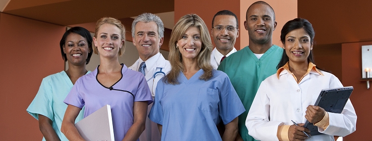 group of nurses and doctors
