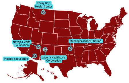 Map of the U.S. showing the P4 Programs location