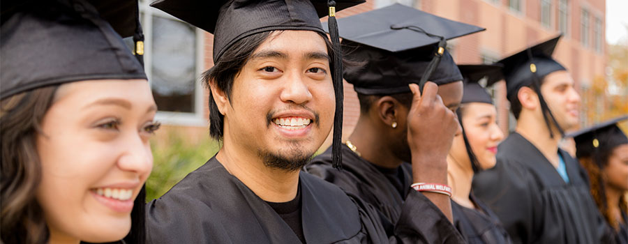 Happy students at graduation