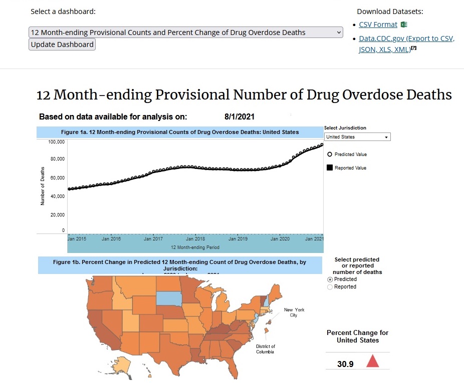CDC Drug Overdose Dashboard