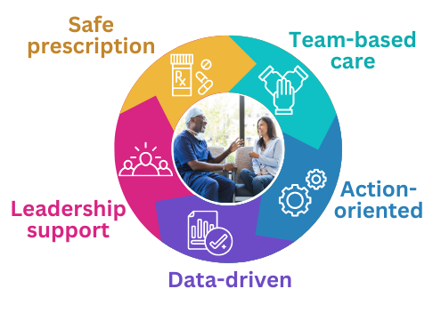 Team-based care: safe prescription, leadership support, data-driven, action oriented