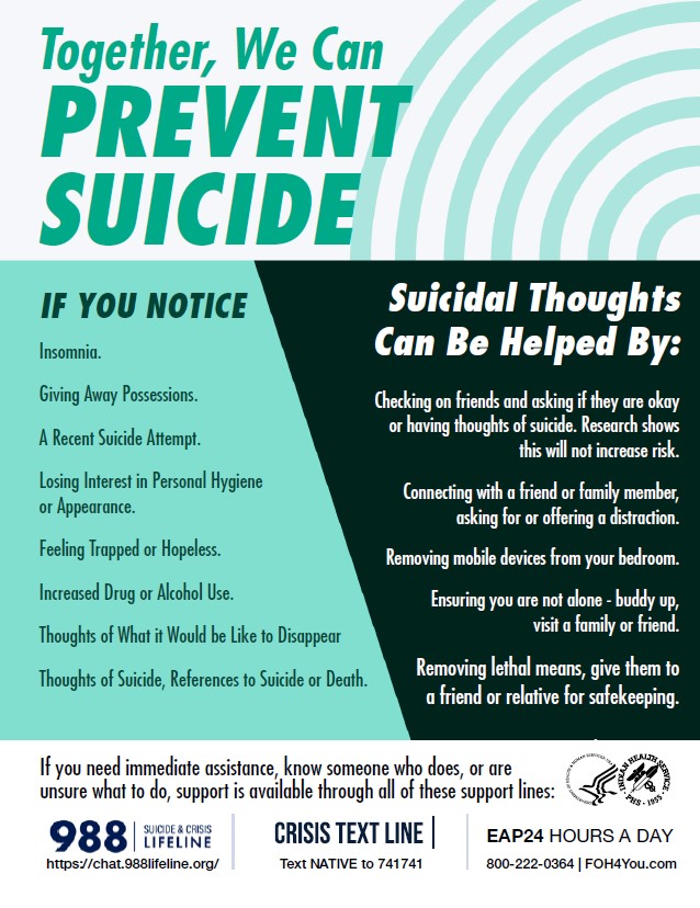 Infographic: together we can prevent suicide